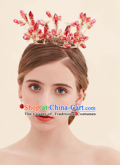 Top Grade Handmade Classical Hair Jewelry Accessories Royal Crown, Baroque Style Princess Crystal Headwear for Women