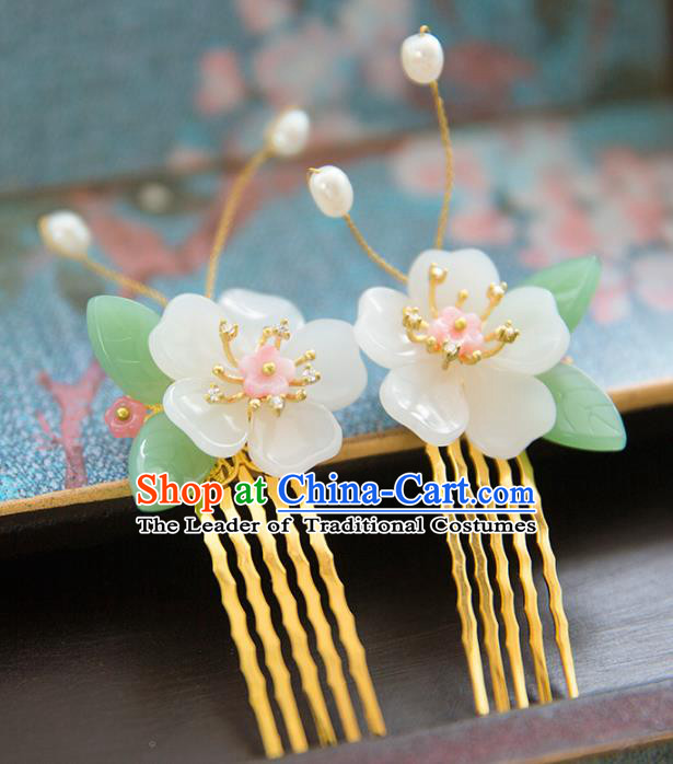 Chinese Handmade Classical Hair Accessories Hanfu Hair Comb, China Xiuhe Suit Hairpins Wedding Headwear for Women