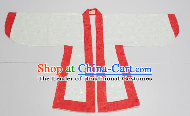 Traditional Chinese Han Dynasty Scholar Costumes Red Edge Blouse for Kids