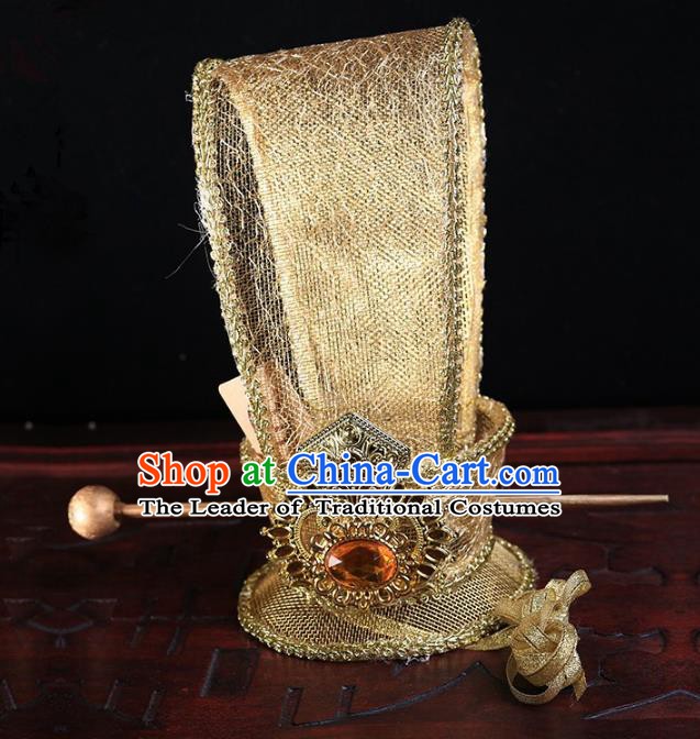 Traditional Handmade Chinese Classical Hair Accessories Han Dynasty Minister Hairdo Crown for Men