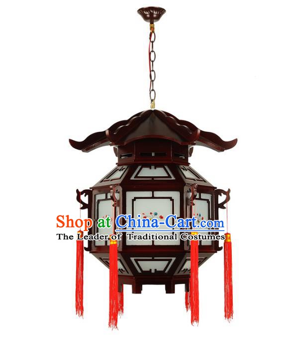 Traditional Chinese Handmade Wood Palace Lantern China Ceiling Palace Lamp