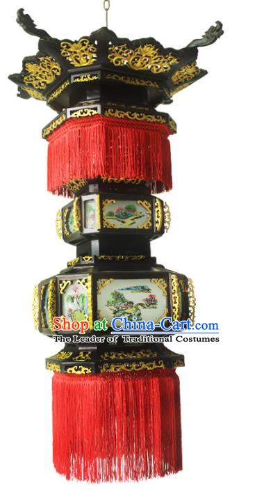 Traditional Chinese Handmade Ceiling  Lantern Classical Dragons Palace Lantern China Palace Lamp