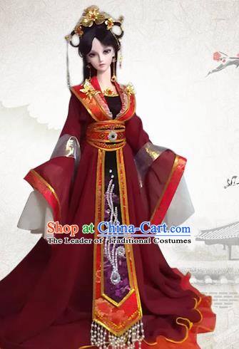 Traditional Chinese Han Dynasty Imperial Concubine Costume Ancient Fairy Embroidered Hanfu Clothing for Women