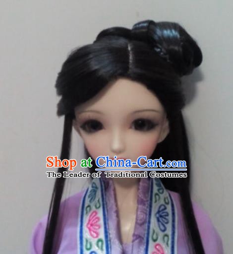 Traditional Handmade Chinese Ancient Princess Nobility Lady Wig Sheath for Women