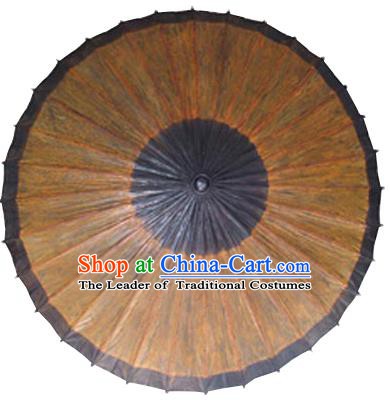 Asian Dance Umbrella China Handmade Classical Oil-paper Umbrellas Stage Performance Brown Umbrella Dance Props