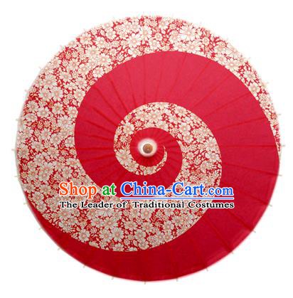 Asian China Dance Umbrella Stage Performance Umbrella Handmade Printing Red Oil-paper Umbrellas