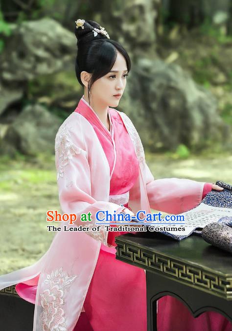 Traditional Chinese Ancient Sui Dynasty Imperial Empress Embroidered Costume for Women