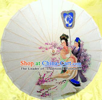 China Traditional Dance Handmade Umbrella Painting Palace Lady Oil-paper Umbrella Stage Performance Props Umbrellas