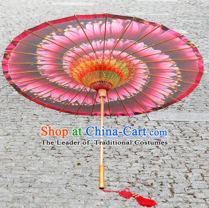 China Traditional Dance Handmade Umbrella Ink Painting Red Oil-paper Umbrella Stage Performance Props Umbrellas