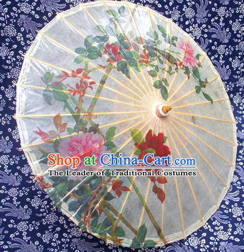 Handmade China Traditional Folk Dance Umbrella Stage Performance Props Umbrellas Printing Oil-paper Umbrella