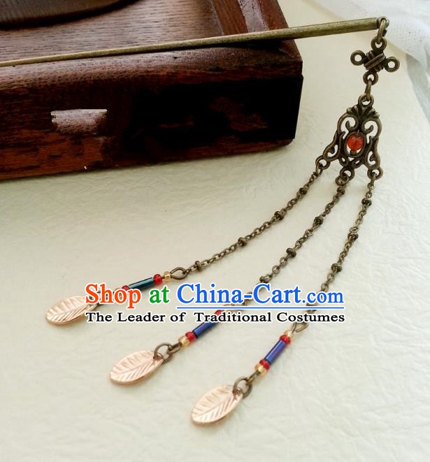 Traditional Handmade Chinese Ancient Classical Hair Accessories Tassel Hairpins Headwear for Women