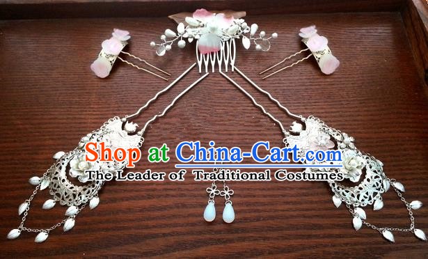 Handmade Traditional Chinese Classical Hair Accessories Ancient Bride Hanfu Hairpins Hair Comb for Women