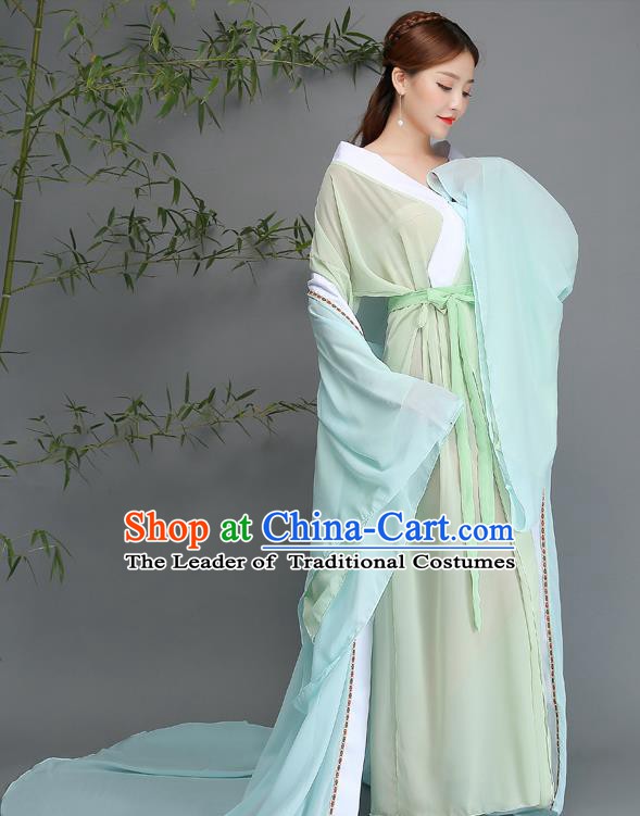 Traditional Chinese Ancient Palace Lady Fairy Costume, China Tang Dynasty Imperial Consort Hanfu Clothing for Women