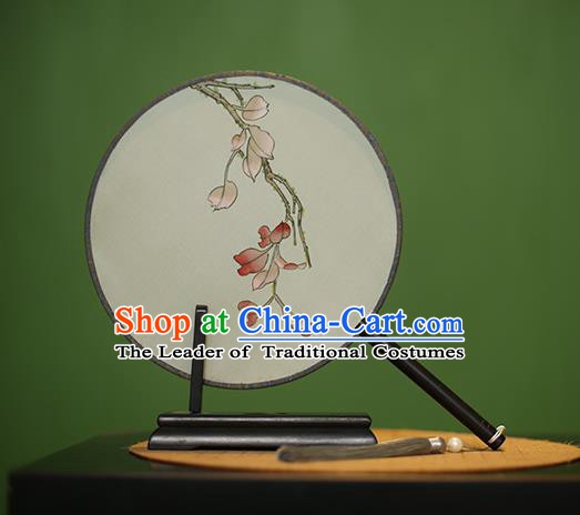 Traditional Chinese Crafts Round Silk Fan, China Palace Fans Princess Printing Circular Fans for Women