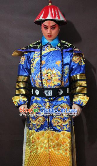 Traditional China Beijing Opera Minister Costume Embroidered Robe, Chinese Peking Opera Qing Dynasty Prince Embroidery Gwanbok Clothing