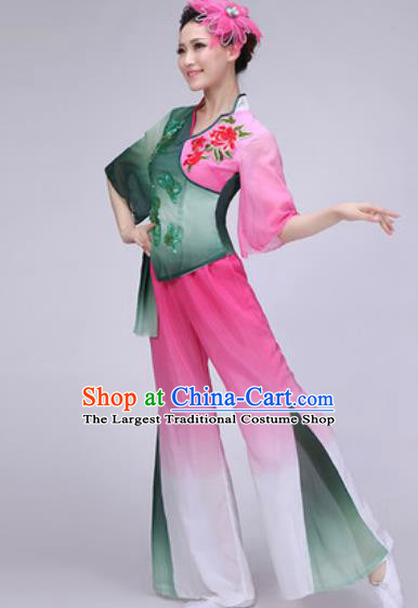 Chinese Classical Dance Fan Dance Costume Traditional Folk Dance Yangko Dress for Women