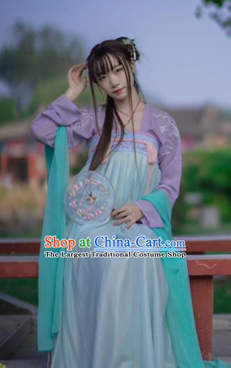 Chinese Traditional Ancient Costumes Tang Dynasty Maidenform Hanfu Dress for Women