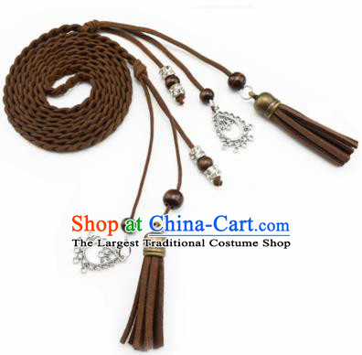 Chinese Ancient Hanfu Hair Accessories Traditional Swordswoman Brown Hair Band  for Women