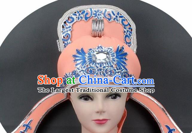 Chinese Ancient Scholar Orange Hat Traditional Peking Opera Niche Headwear for Men