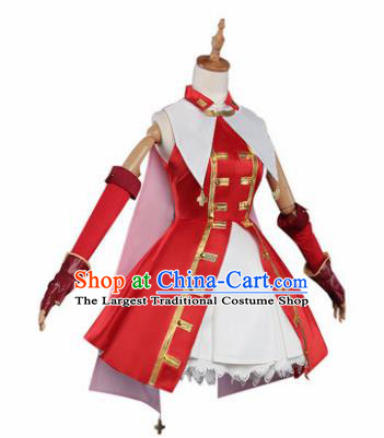 Top Grade Chinese Cosplay Costumes Ancient Young Lady Swordswoman Red Qipao Dress for Women
