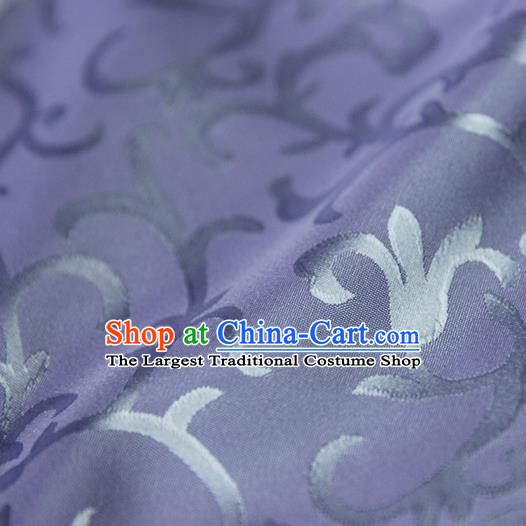 Asian Chinese Traditional Pattern Fabric Ancient Hanfu Jacquard Weave Purple Brocade Silk Fabric Drapery Material