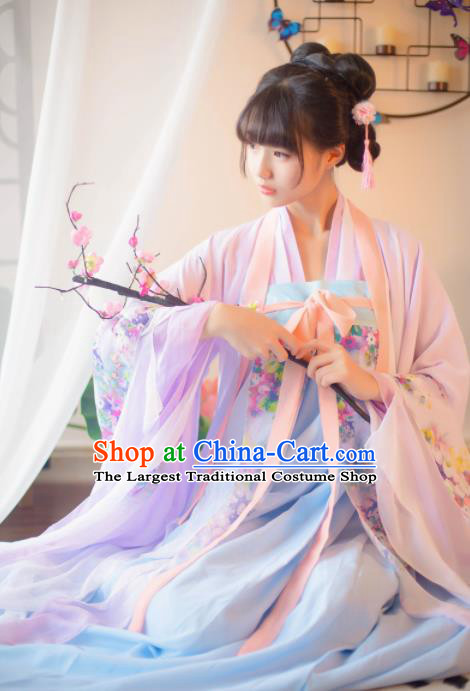 Chinese Ancient Hanfu Dress Tang Dynasty Imperial Consort Historical Costumes for Women