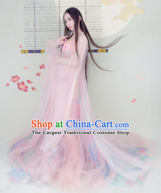 Chinese Ancient Cosplay Peri Hanfu Dress Tang Dynasty Imperial Consort Historical Costumes for Women