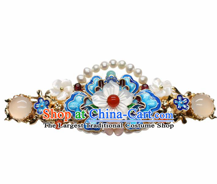 Chinese Traditional Hair Accessories Ancient Handmade Cloisonne Hair Claw for Women