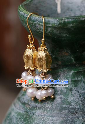Chinese Traditional Jewelry Accessories Ancient Hanfu Convallaria Majalis Earrings for Women