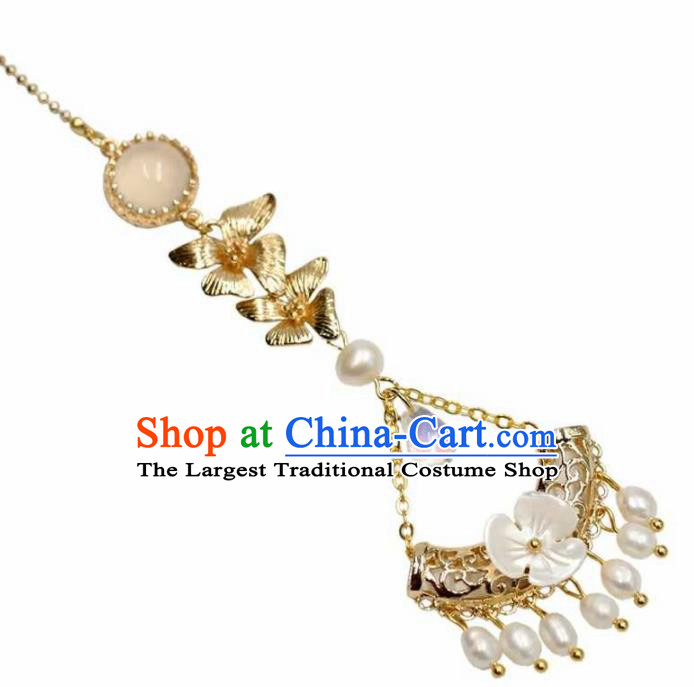 Chinese Traditional Hair Accessories Ancient Handmade Tassel Eyebrows Pendant for Women