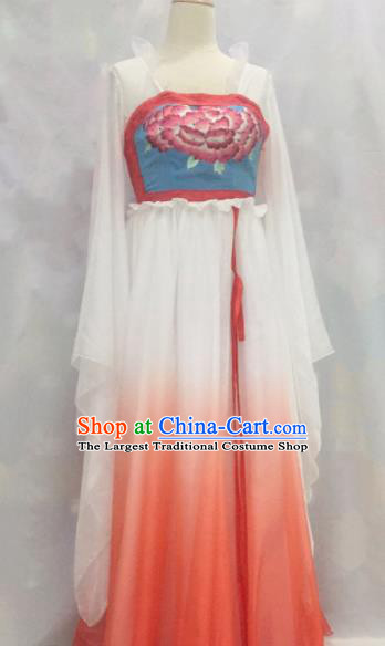 Traditional Chinese Tang Dynasty Historical Costumes Ancient Palace Lady Embroidered Dress for Women
