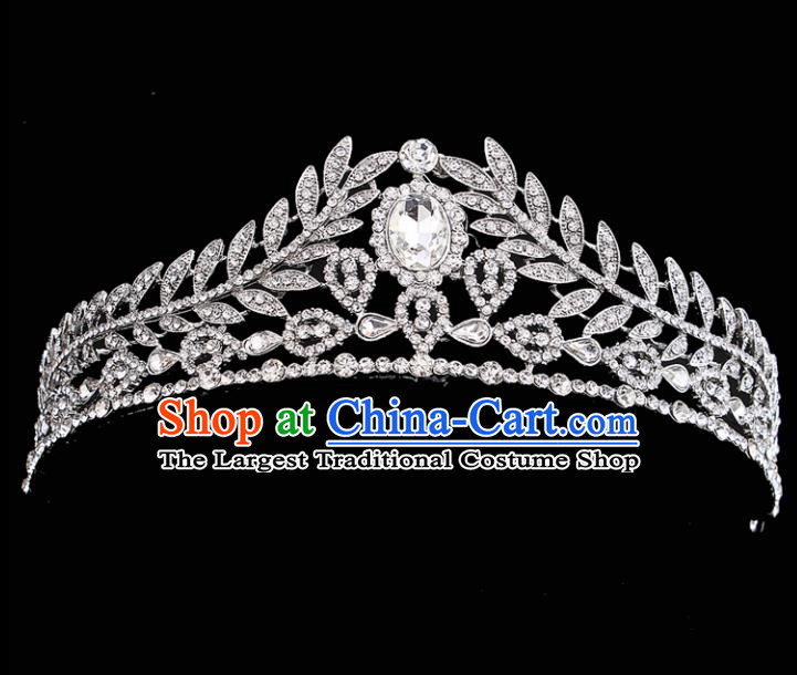 Handmade Top Grade Crystal Royal Crown Baroque Bride Retro Wedding Hair Accessories for Women