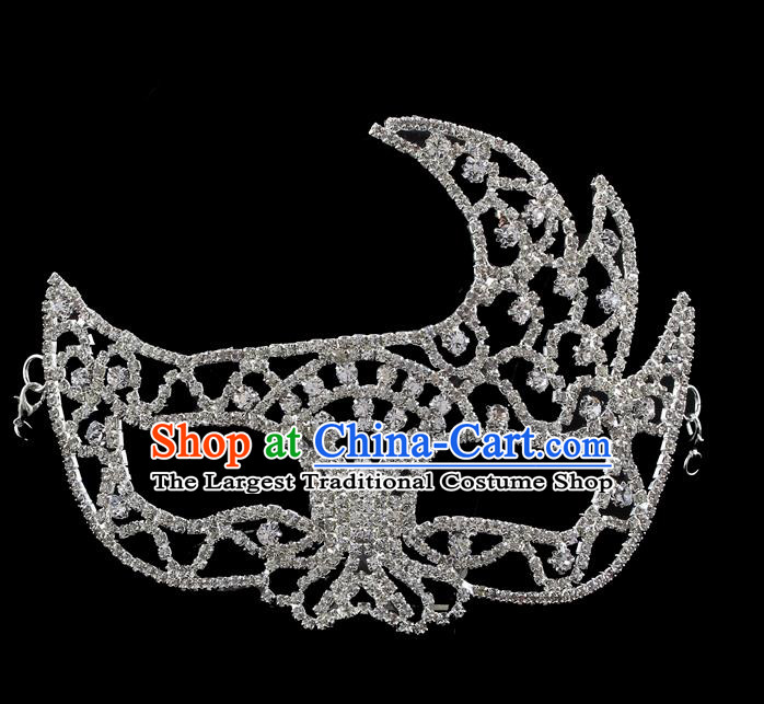 Handmade Halloween Accessories Zircon Face Mask Venice Fancy Ball Crystal Masks for Women