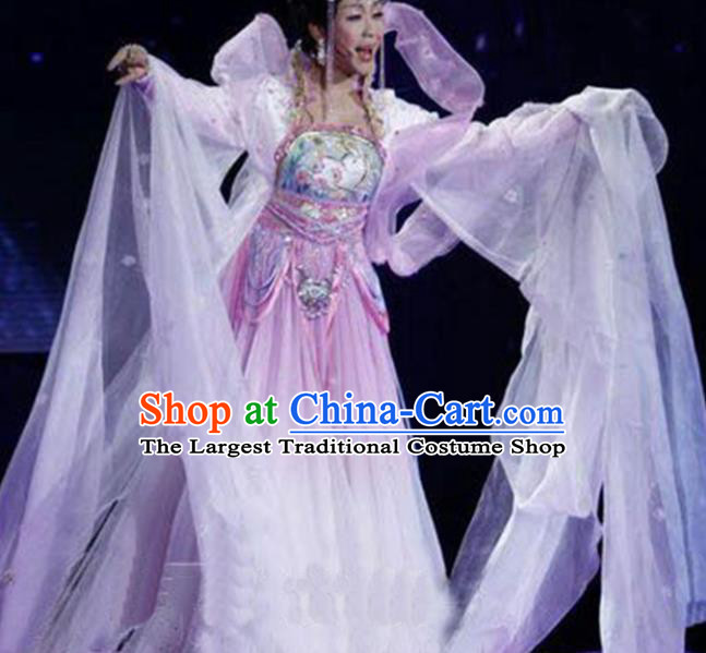 Chinese Tang Dynasty Imperial Consort Yang Embroidered Costumes Ancient Peri Hanfu Dress for Women
