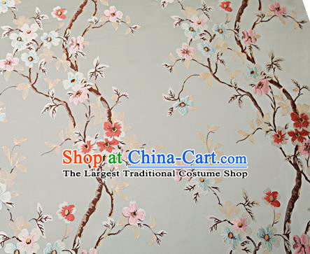 Chinese Traditional Light Blue Brocade Fabric Asian Pattern Design Satin Cushion Silk Fabric Material