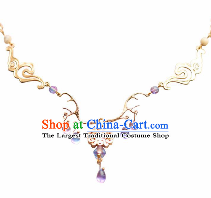 Traditional Chinese Necklace Ancient Handmade Palace Lady Necklet Accessories for Women
