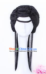 Traditional Chinese Drama Mui Tsai Wigs Sheath Ancient Handmade Peri Chignon Hair Accessories for Women