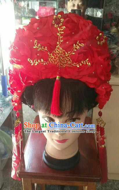 Chinese Traditional Peking Opera Diva Hair Accessories Ancient Bride Headwear for Adults