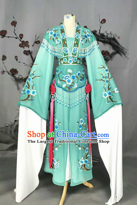 Chinese Traditional Peking Opera Actress Costumes Ancient Princess Green Dress for Adults