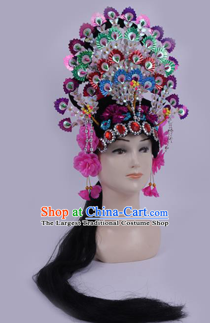 Chinese Traditional Peking Opera Actress Hair Accessories Ancient Fairy Phoenix Coronet Hairpins for Women