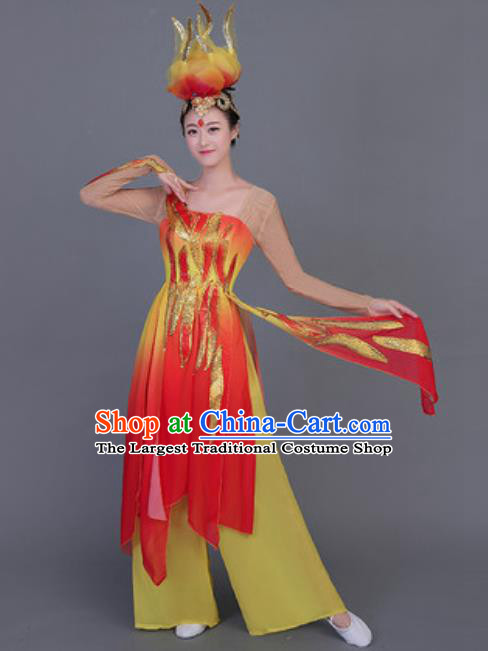 Chinese Traditional Folk Dance Costume Yangko Dance Dress for Women