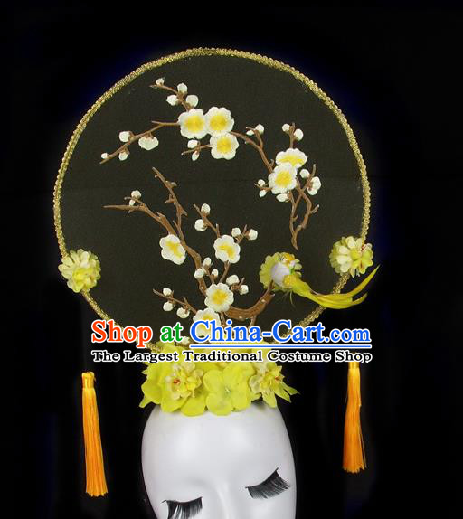 Handmade Halloween Plum Blossom Hair Accessories Chinese Stage Performance Hair Clasp Headdress for Women