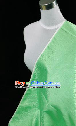 Asian Chinese Traditional Tang Suit Fabric Green Satin Brocade Silk Material Classical Pattern Design Drapery