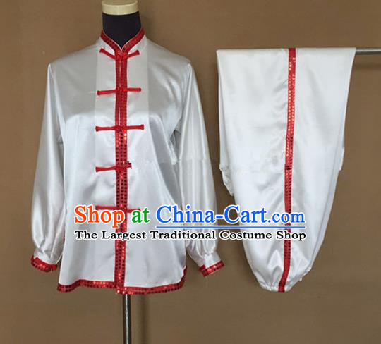 Chinese Traditional Martial Arts Costumes Tai Chi Tai Ji Training Silk Clothing for Adults