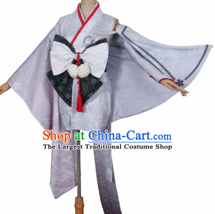 Asian Japanese Traditional Cosplay Yokime Costumes Ancient Furisode Kimono Yukata Clothing for Women