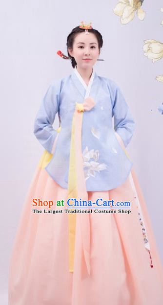 Asian Korean Traditional Wedding Costumes Embroidered Hanbok for Women