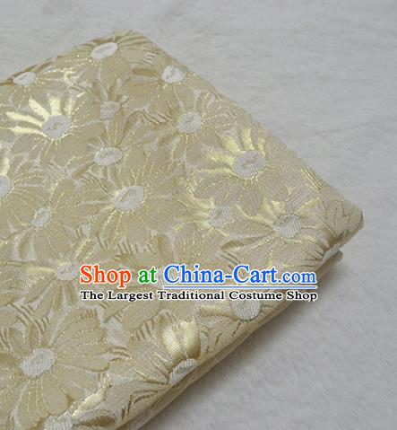 Chinese Royal Yellow Brocade Palace Traditional Silk Fabric Chinese Fabric Asian Material