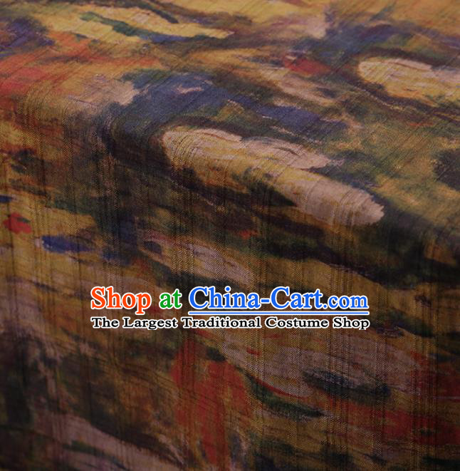 Chinese Traditional Silk Fabric Classical Pattern Satin Plain Cheongsam Drapery Gambiered Guangdong Gauze