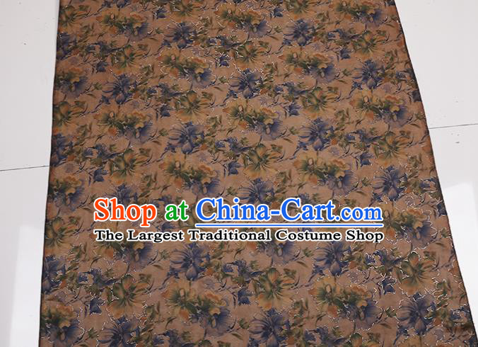Traditional Chinese Gambiered Guangdong Gauze Satin Plain Classical Pattern Cheongsam Silk Drapery