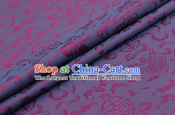 Traditional Chinese Amaranth Brocade Palace Cucurbit Ribbon Pattern Satin Plain Cheongsam Silk Drapery